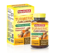 Viên uống MediUSA Turmeric Curcumin hỗ trợ bảo vệ niêm mạc dạ dày (Hộp 60 viên)
