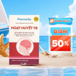 Viên uống Pharmacity Hoạt Huyết YB hỗ trợ giảm đau đầu do thiểu năng tuần hoàn não (Hộp 30 viên)