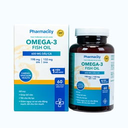 Viên uống Pharmacity Omega 3 Fish Oil bổ não, tim mạch (60 viên)