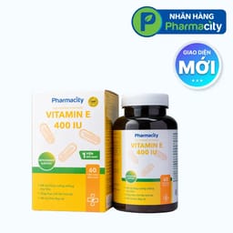 Viên uống Pharmacity Vitamin E 400IU (lọ 60 viên) làm đẹp da, chống oxy hóa
