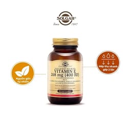 Solgar Naturally Sourced Vitamin E 268 mg (Chai 50 viên) hỗ trợ chống lão hóa