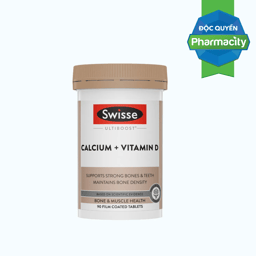 Viên uống Swisse Ultiboost Calcium + Vitamin D hỗ trợ xương (90 viên)