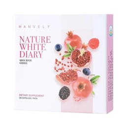 Viên uống trắng da Hàn Quốc Hanvely Nature White Diary (Hộp 3 vỉ x 10 viên)