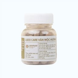 VIÊN UỐNG HỖ TRỢ GIẢM TRIỆU CHỨNG ĐẦY BỤNG LADO CARE VÂN MỘC HƯƠNG LADOPHAR 80V