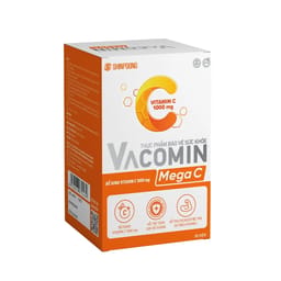 Viên uống Vacomin Mega C bổ sung vitamin C Hỗ trợ tăng đề kháng, hấp thu sắt, đẹp da (Hộp 60 viên)