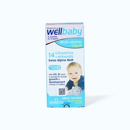 Vitabiotics Wellbaby Multi-vitamin Liquid (Chai 150ml) bổ sung vitamin cho trẻ