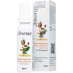 XỊT HỌNG KEO ONG VITATREE SUPER PROPOLIS SPRAY COMPLEX WITH HONEY 30ML
