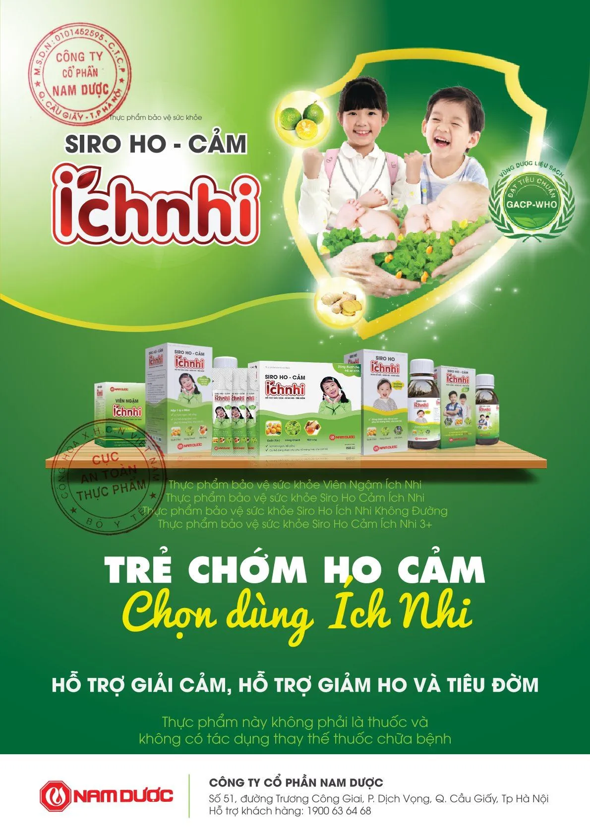 SIRO HO CẢM ÍCH NHI NAM DƯỢC 30 GÓI X 5ML 14