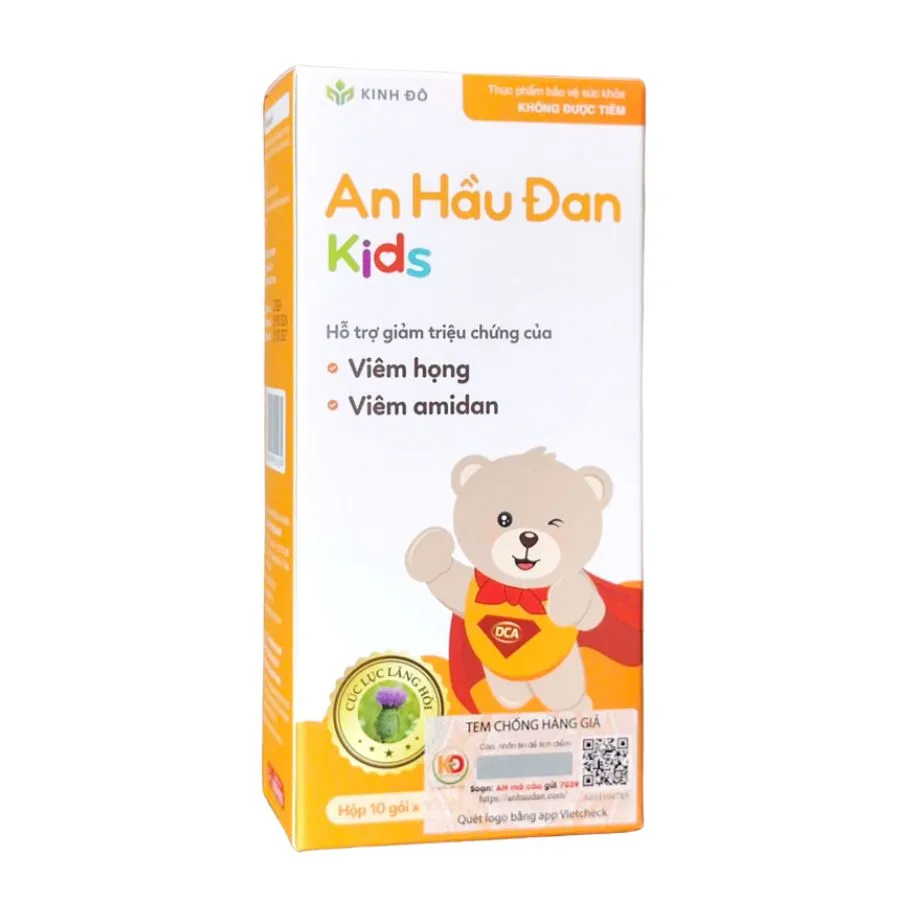 Thực phẩm bảo vệ sức khỏe An Hầu Đan Kids - Hỗ trợ giảm triệu chứng viêm họng, viêm amidan (10 ống x 10ml) 2