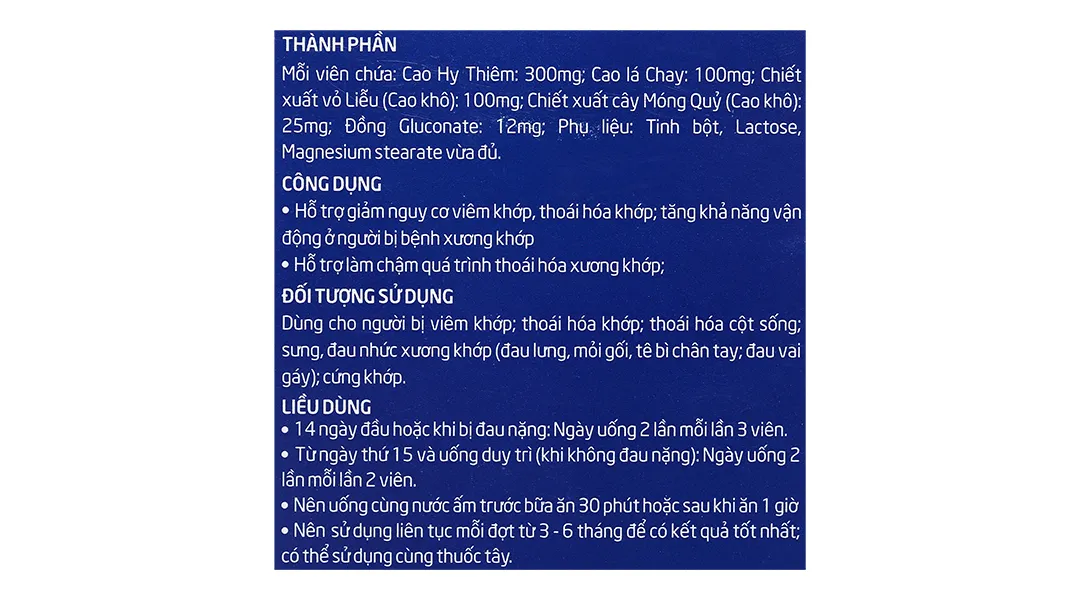 VIÊN UỐNG HỖ TRỢ GIẢM NGUY CƠ VIÊM KHỚP BÁCH NIÊN KIỆN FOBIC 80V 7