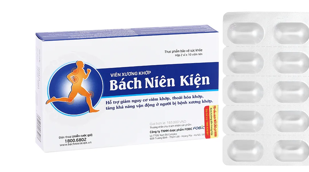 VIÊN UỐNG HỖ TRỢ GIẢM NGUY CƠ VIÊM KHỚP BÁCH NIÊN KIỆN FOBIC 80V 10