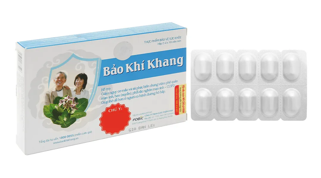 Bảo Khí Khang hỗ trợ các bệnh đường hô hấp hộp 2 lọ x 60 viên 2