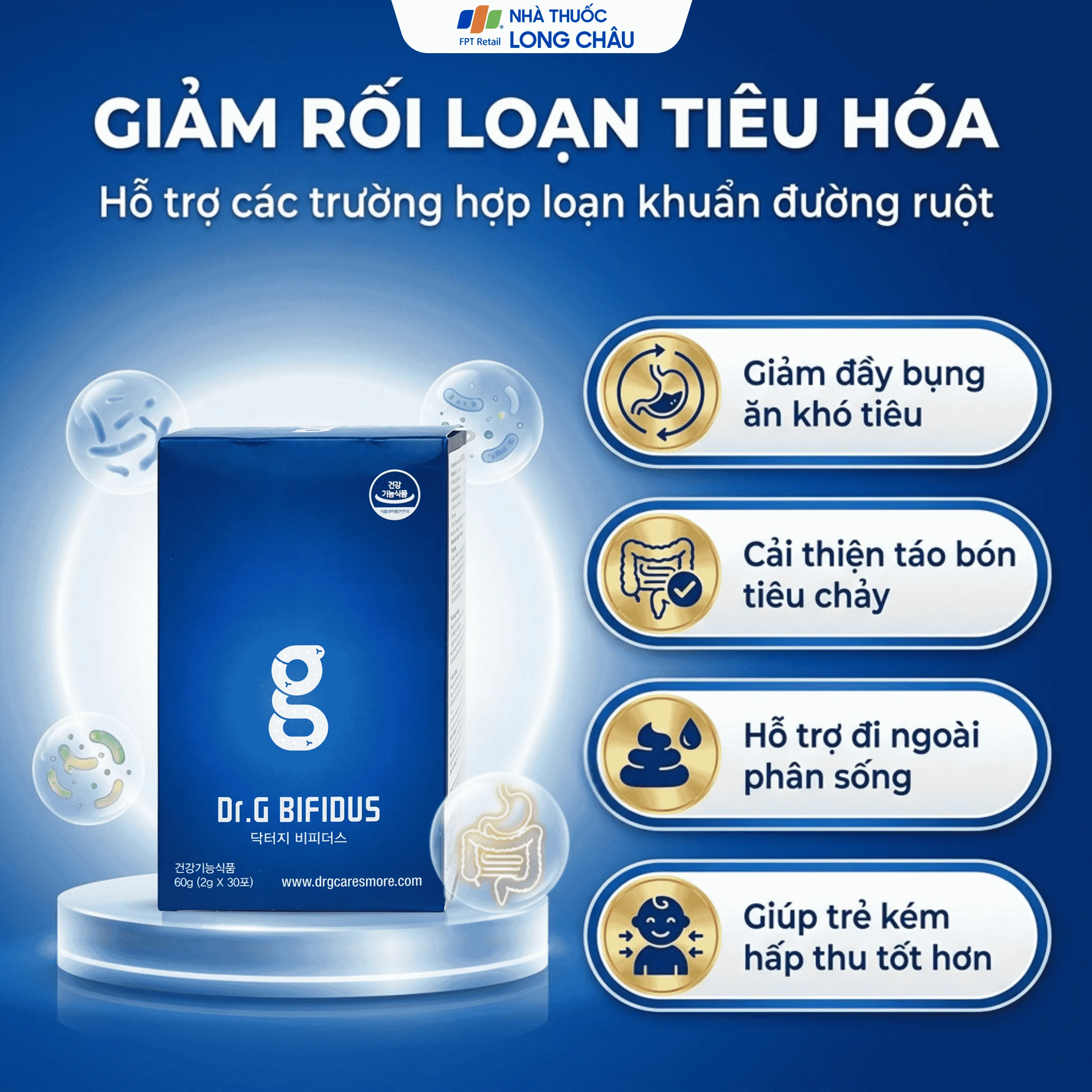 BỘT HỖ TRỢ CẢI THIỆN HỆ TIÊU HÓA DR.G BIFIDUS BIFIDO 30 GÓI X 2G 4