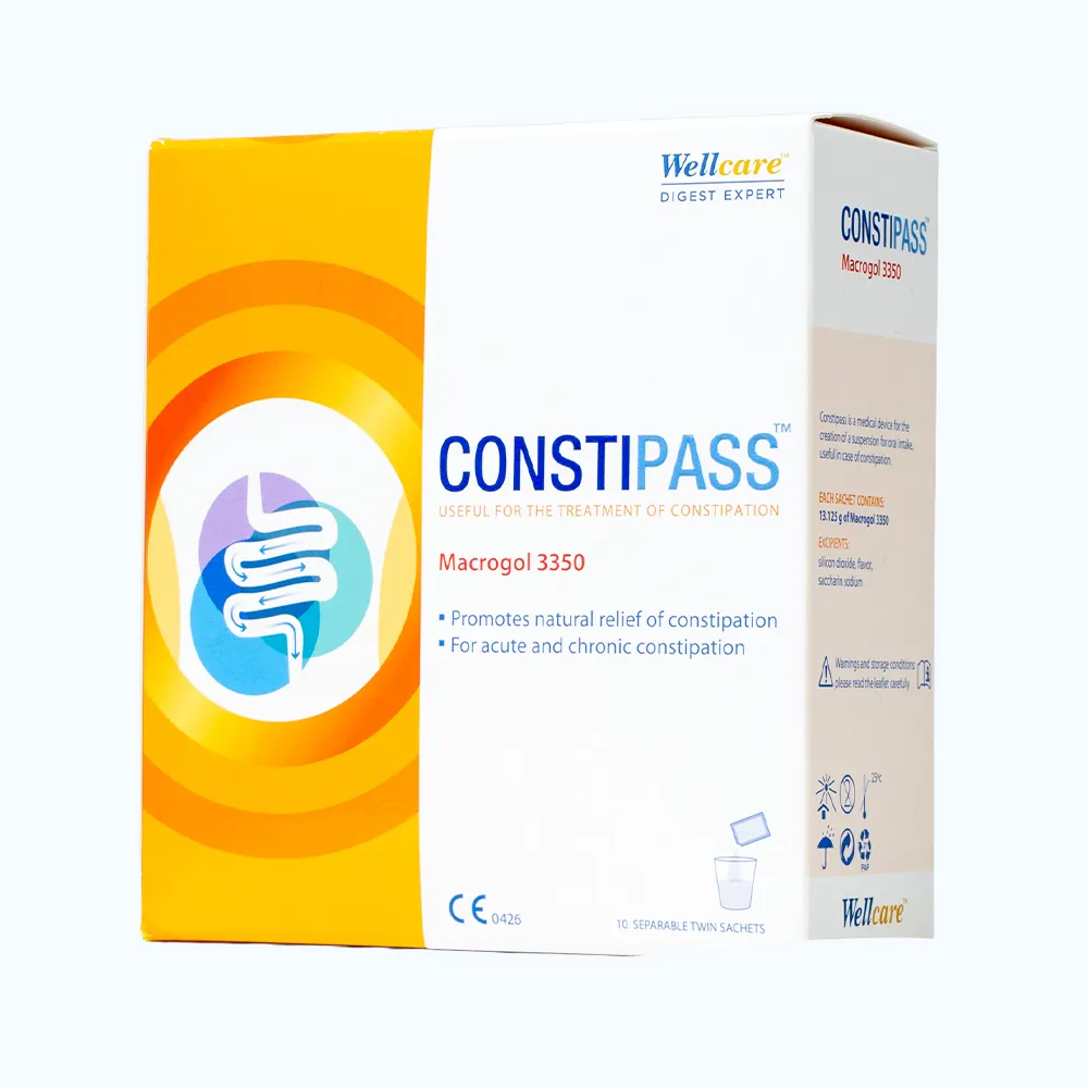 Bột nhuận tràng Constipass Wellcare khắc phục táo bón mãn tính (Hộp 20 Gói) 2