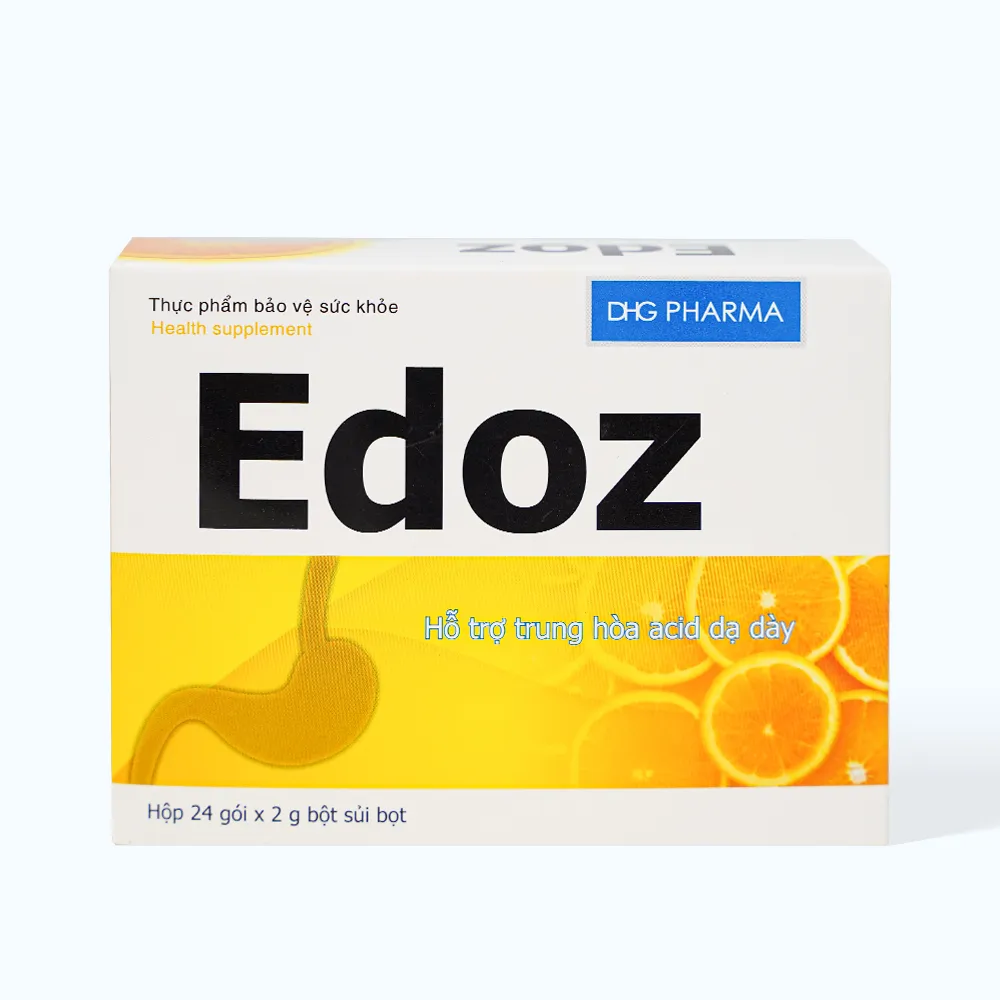 BỘT SỦI BỌT HỖ TRỢ TRUNG HÒA ACID DẠ DÀY EDOZ DHG 24 GÓI X 2G