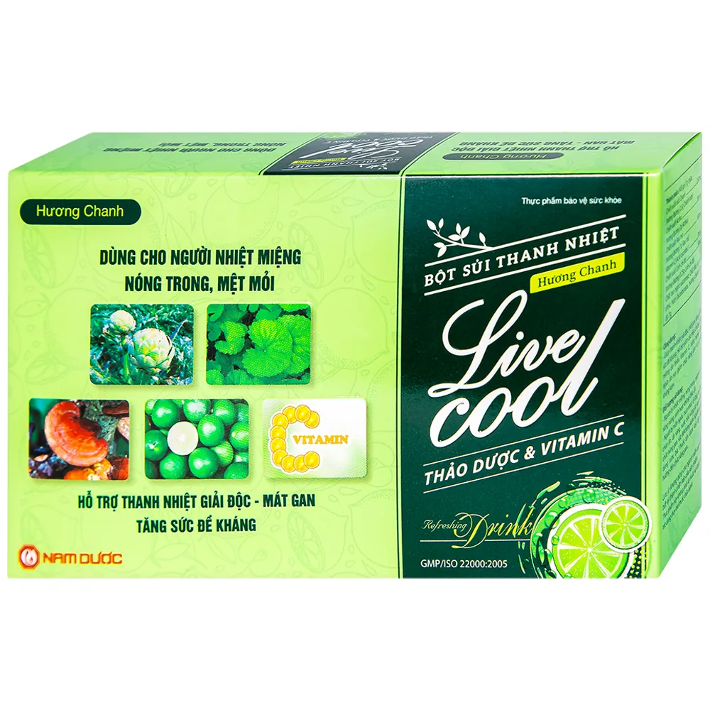 BỘT SỦI THANH NHIỆT LIVECOOL HƯƠNG CHANH 10 GÓI X 7G