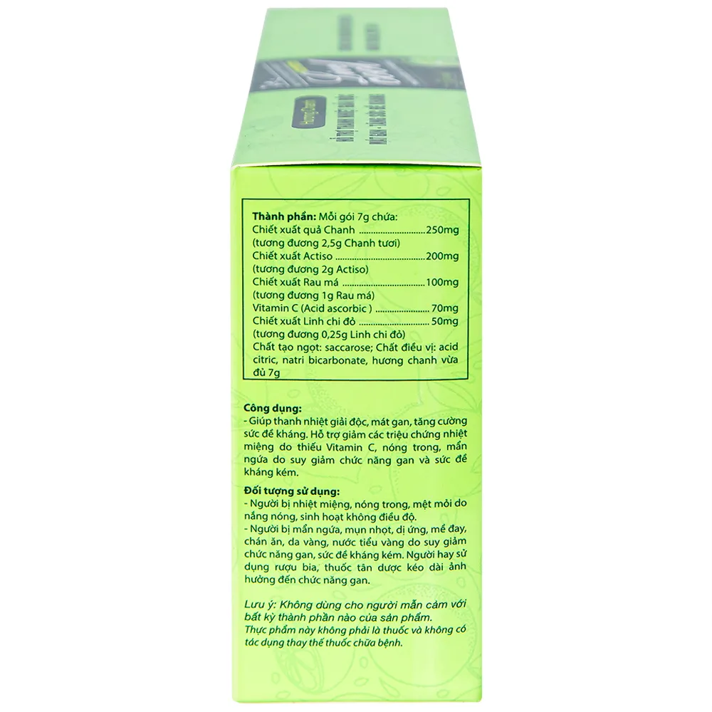 BỘT SỦI THANH NHIỆT LIVECOOL HƯƠNG CHANH 10 GÓI X 7G 3