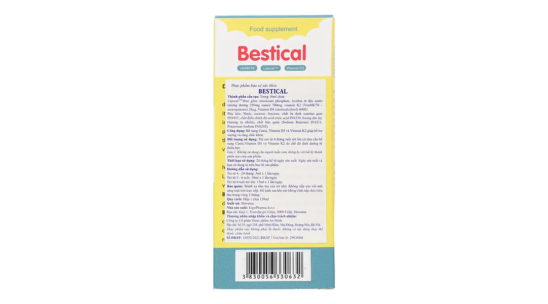 SIRO GIÚP XƯƠNG, RĂNG CHẮC KHỎE BESTICAL ERGOPHARMA 120ML 18
