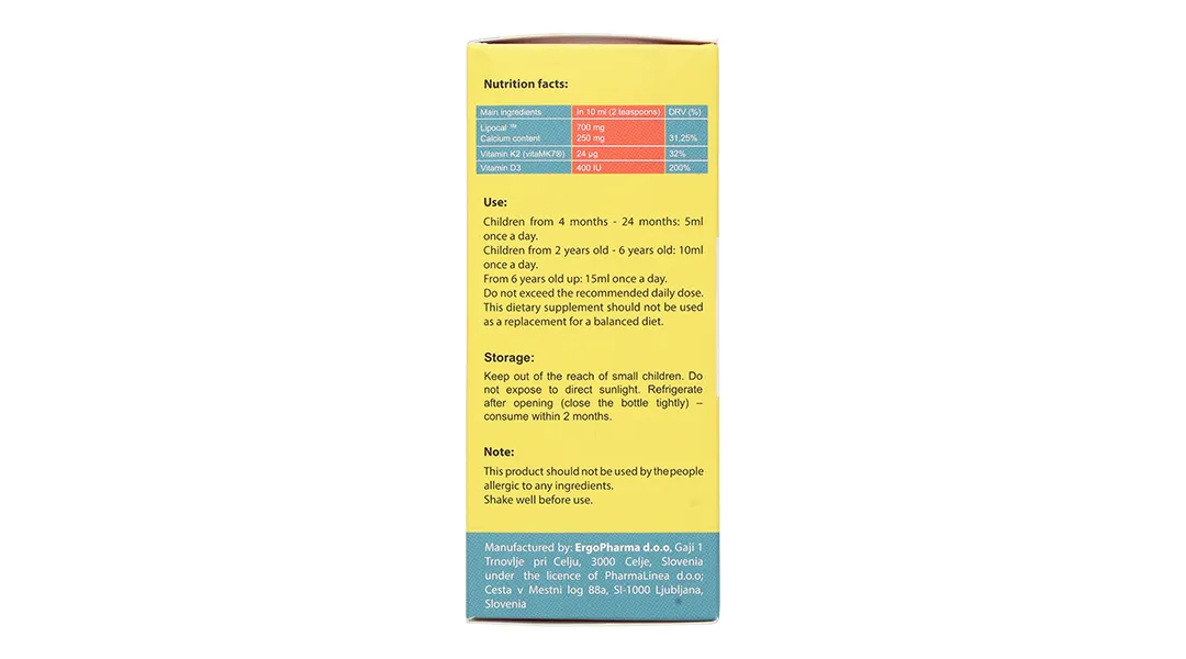 SIRO GIÚP XƯƠNG, RĂNG CHẮC KHỎE BESTICAL ERGOPHARMA 120ML 19
