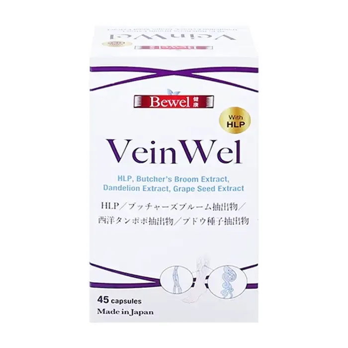 Bewel Veinwel - Viên uống hỗ trợ lương huyết và hỗ trợ giảm các triệu chứng suy giãn tĩnh mạch (Hộp 45 viên) 3