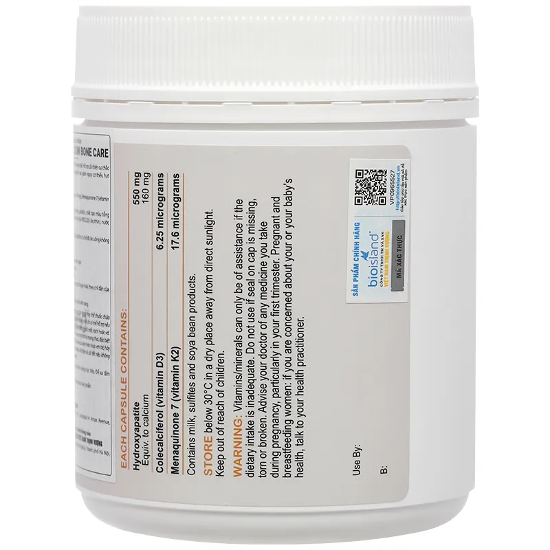 Thực phẩm bảo vệ sức khoẻ: Bio Island Milk Calcium Bone Care 6