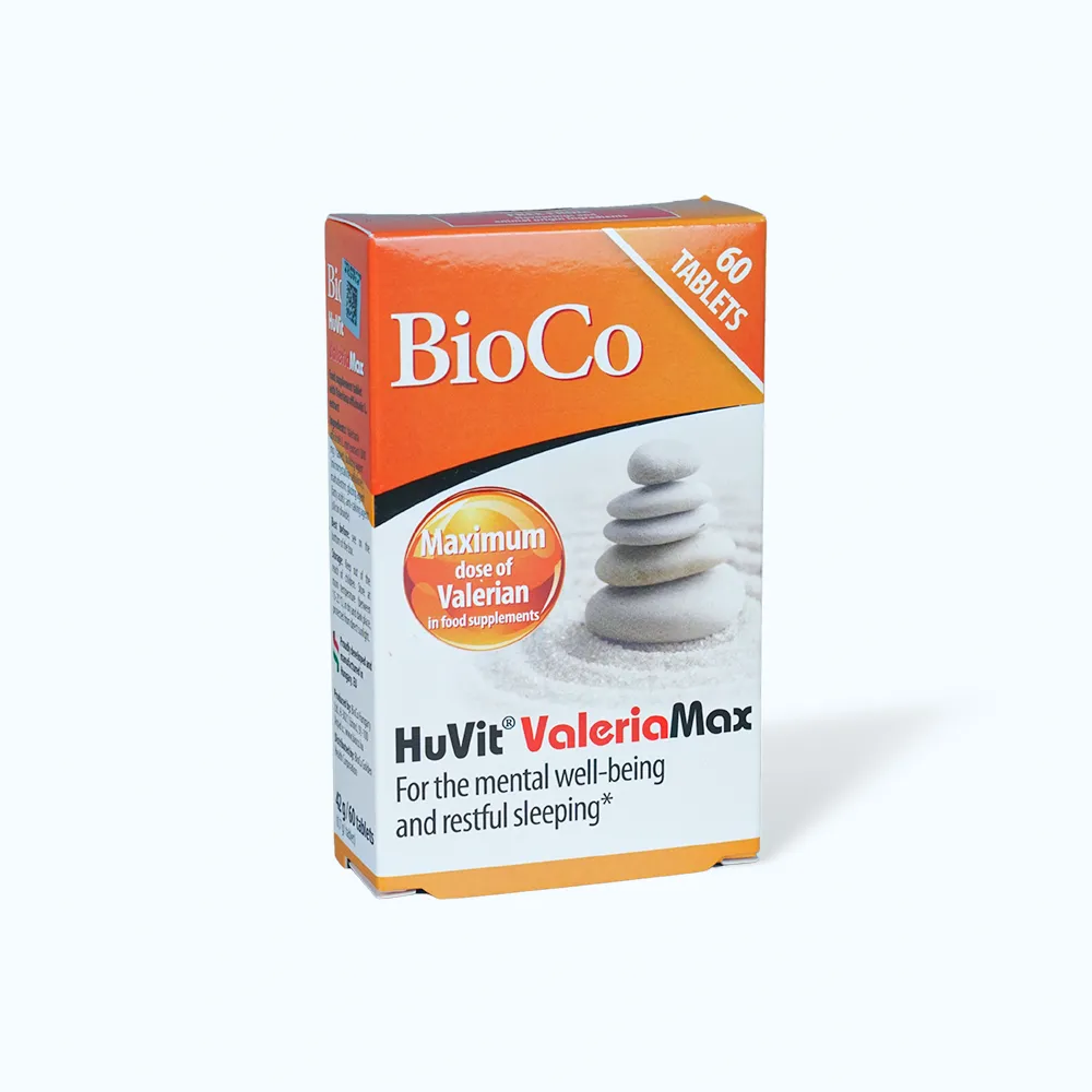 Bioco Huvit Valeria Max (Hộp 60 viên) giúp hỗ trợ an thần và ngủ ngon 2