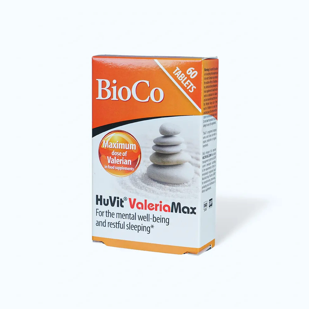 Bioco Huvit Valeria Max (Hộp 60 viên) giúp hỗ trợ an thần và ngủ ngon 3