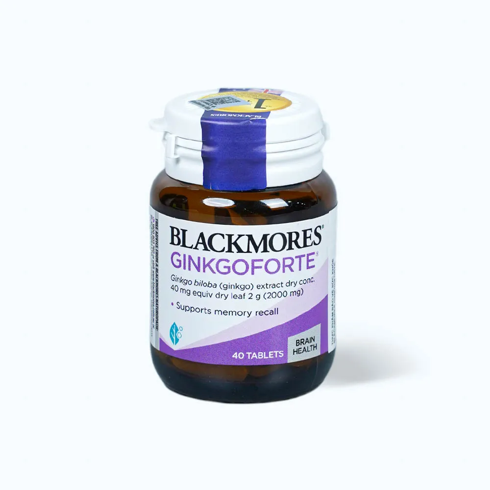 Blackmores Ginkgoforte (Hộp 40 viên) giúp hỗ trợ trí não và trí nhớ 2