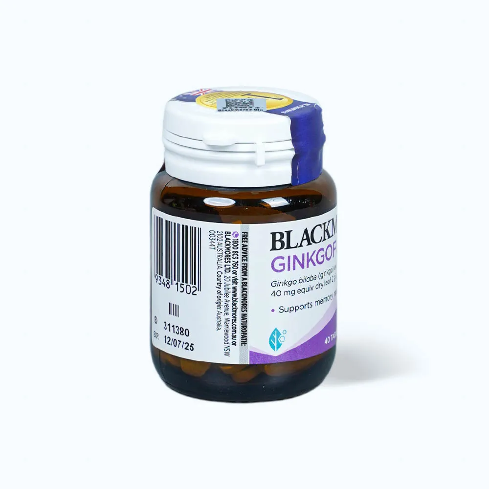 Blackmores Ginkgoforte (Hộp 40 viên) giúp hỗ trợ trí não và trí nhớ 3