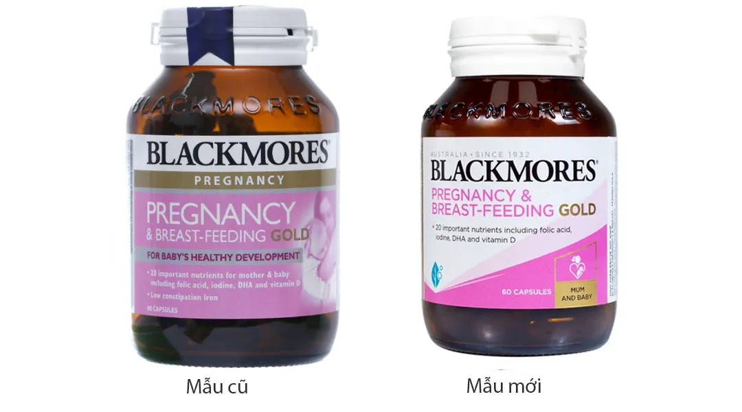 VIÊN UỐNG HỖ TRỢ PHỤ NỮ MANG THAI VÀ CHO CON BÚ BLACKMORES PREGNANCY & BREAST - FEEDING GOLD 60V 2