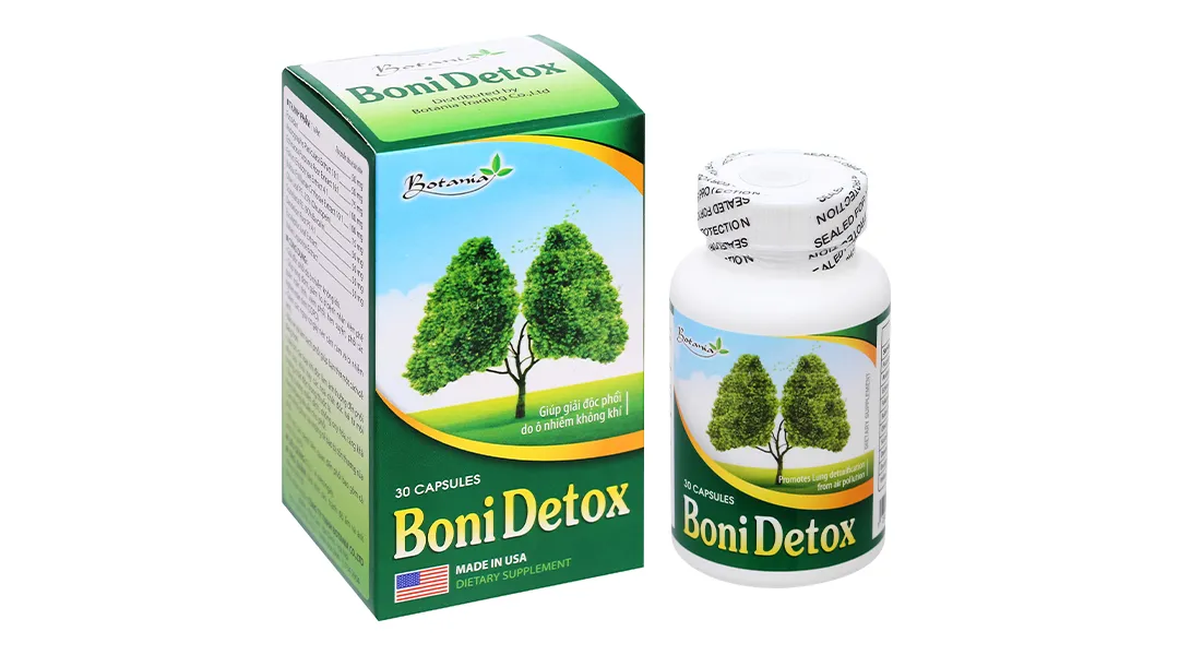 Viên uống BoniDetox (Hộp 30 viên) giúp hỗ trợ giải độc phổi 2