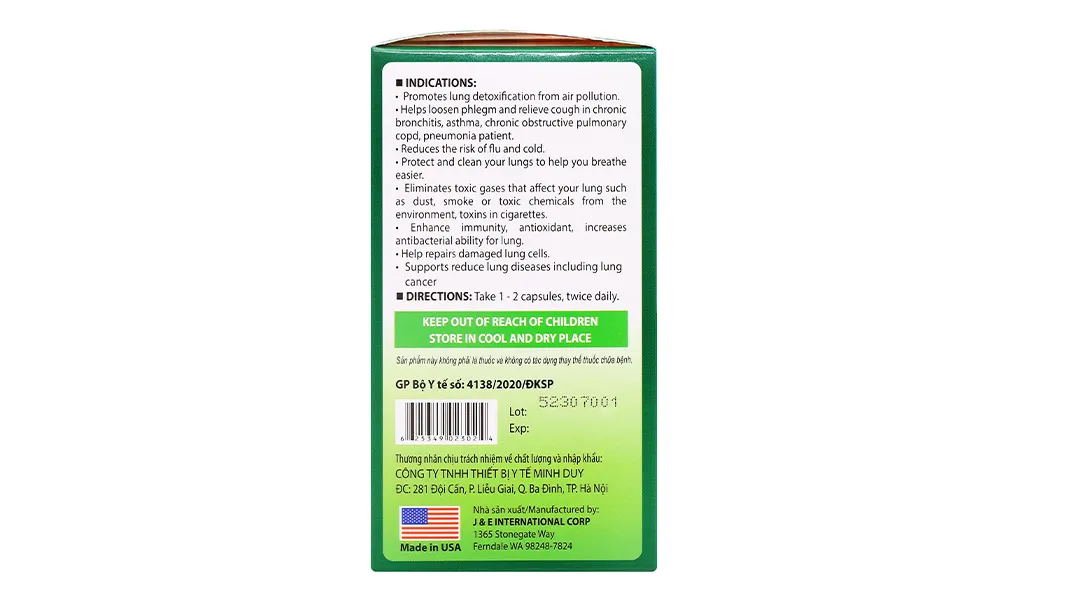 Viên uống BoniDetox (Hộp 30 viên) giúp hỗ trợ giải độc phổi 3