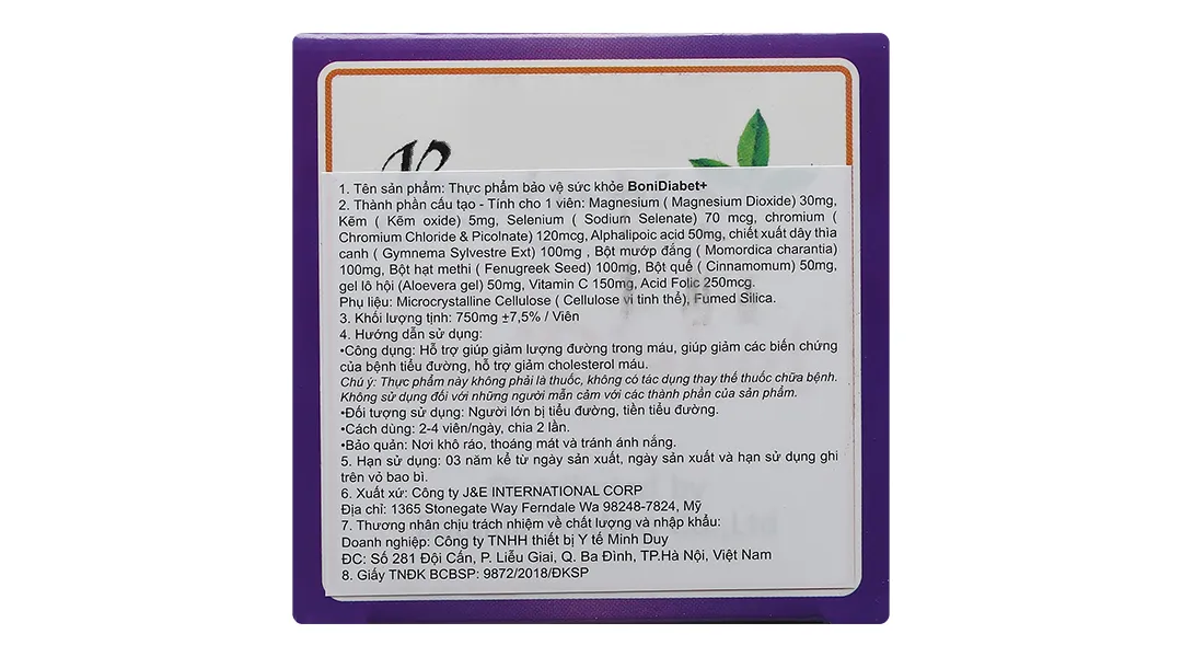 Boni Diabet lọ 60 viên 6