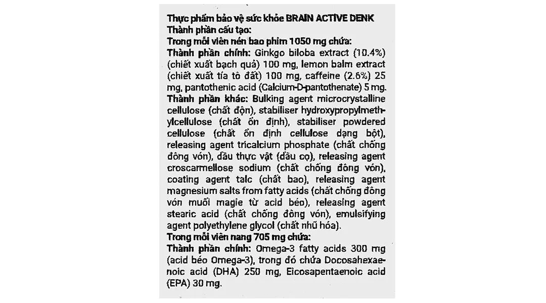 Brain Active Denk hộp 60 Viên 11