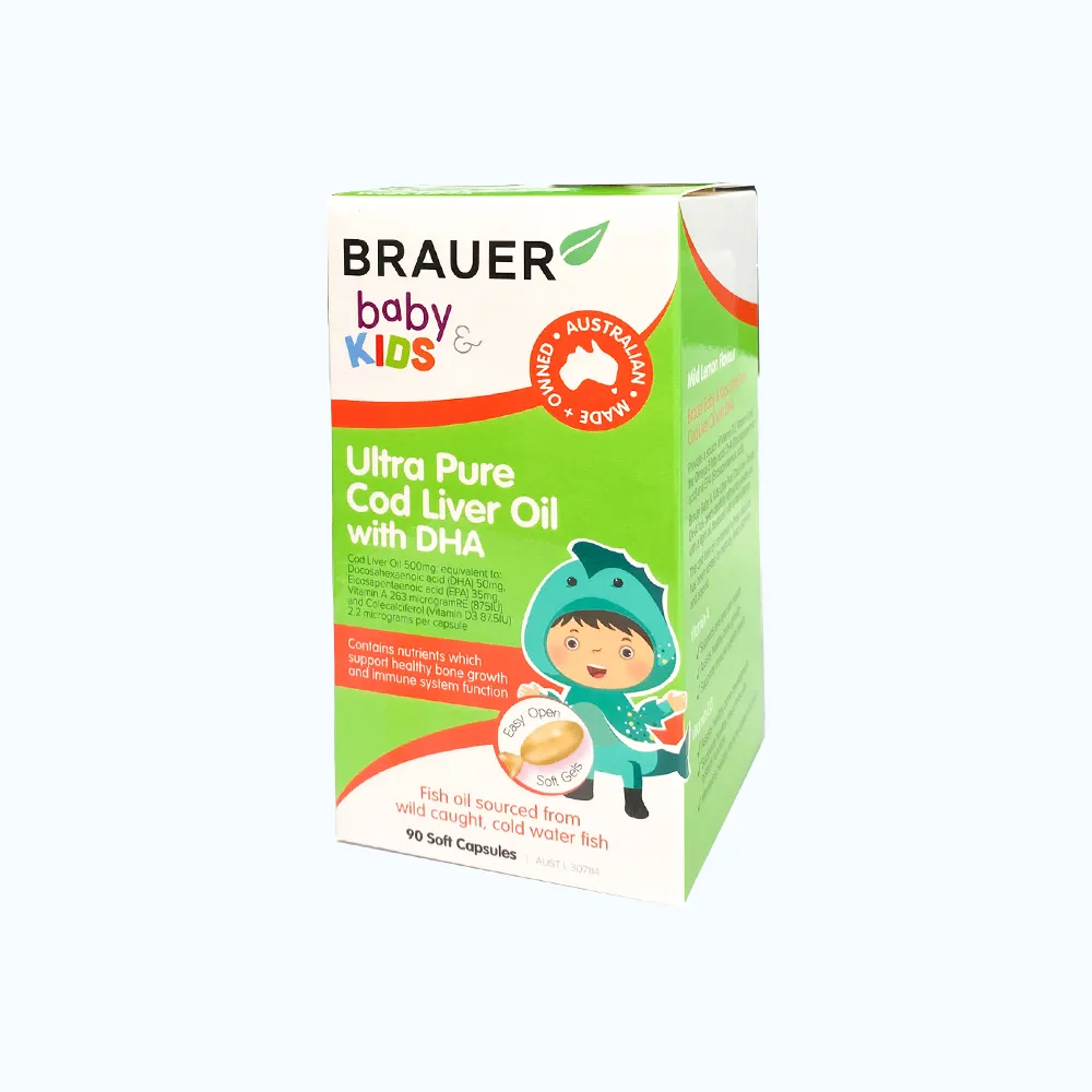 Brauer Baby & Kids Ultra Pure Cod Liver Oil with DHA (90 viên) giúp bé tập trung 2