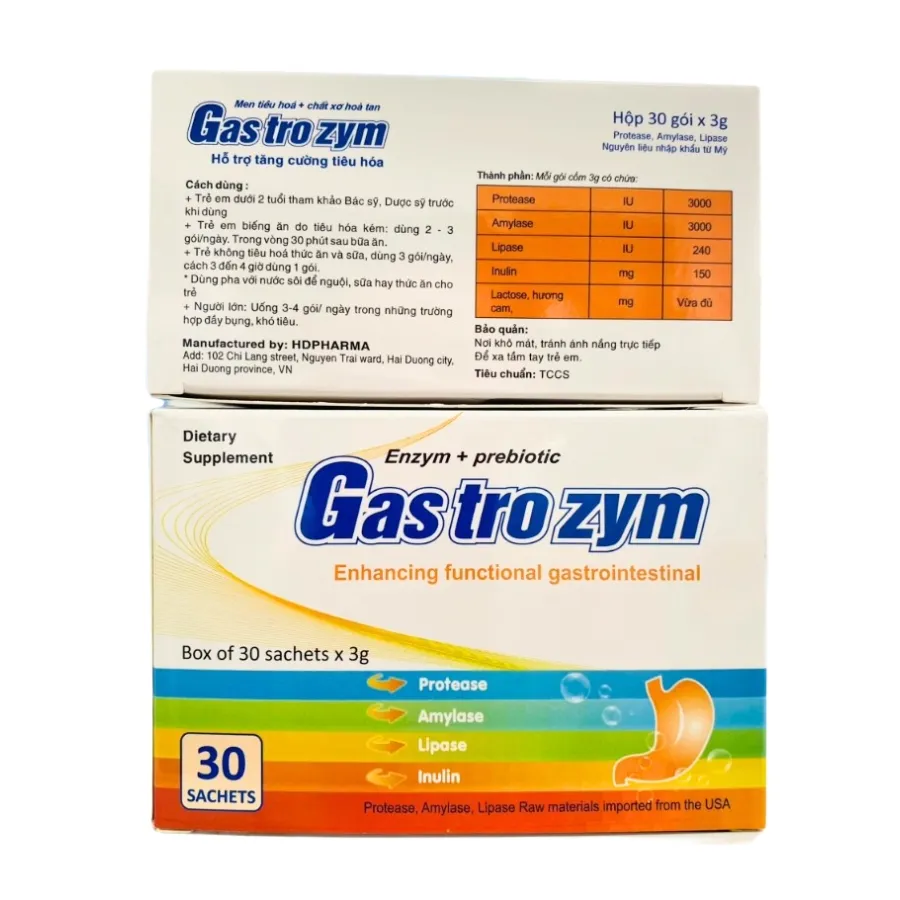 Cốm Gastrozym Tăng cường chức năng tiêu hoá (Hộp x 30 gói) 3