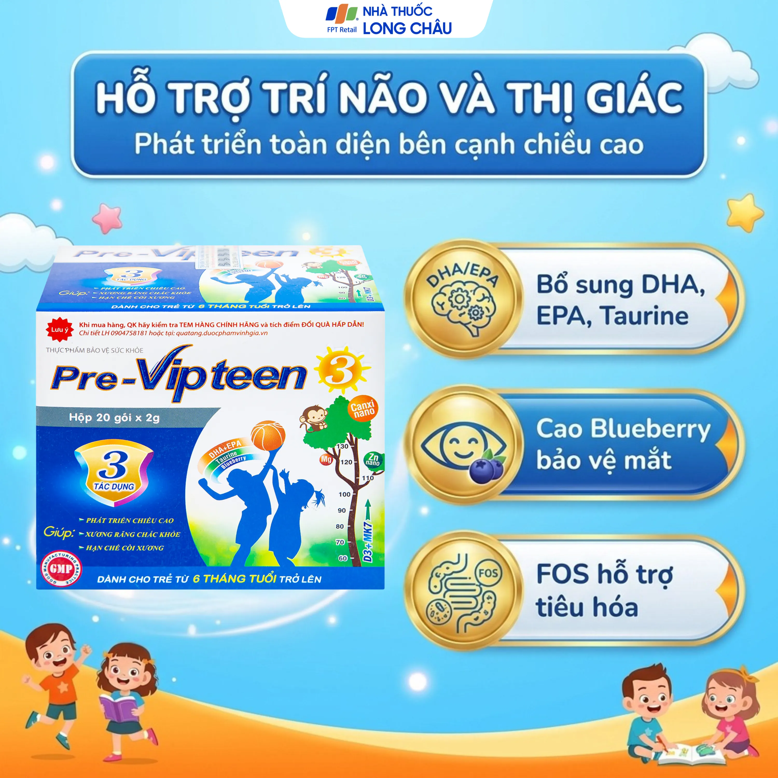 CỐM PHÁT TRIỂN CHIỀU CAO PRE-VIPTEEN 3 20 GÓI 2