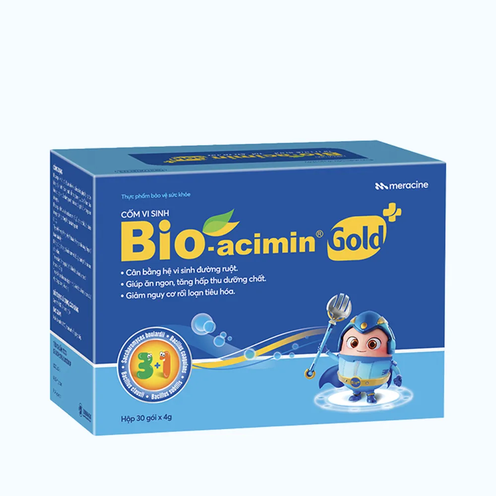 CỐM VI SINH HỖ TRỢ TIÊU HÓA BIOACIMIN GOLD MERACINE 30 GÓI