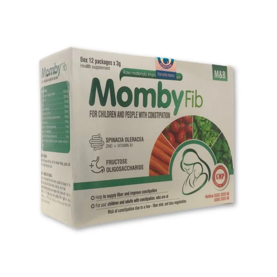 Cốm vi sinh Mombyfib Xanh tiêu hóa, giảm táo bón cho mẹ & bé (Hộp 12 gói)