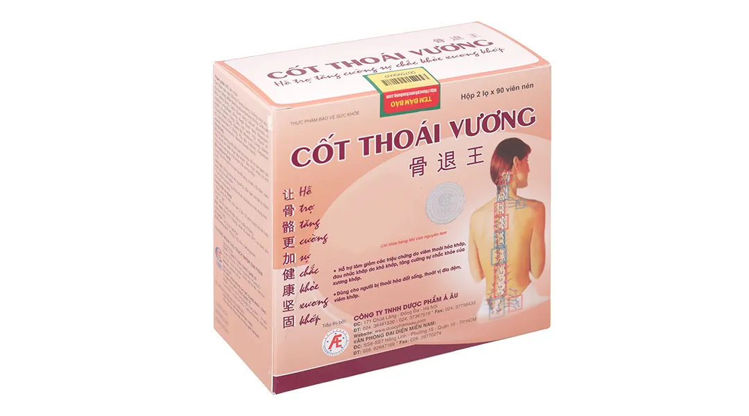 Cốt Thoái Vương hỗ trợ làm giảm các triệu chứng do viêm thoái hóa khớp, đau nhức khớp hộp 30 viên 2