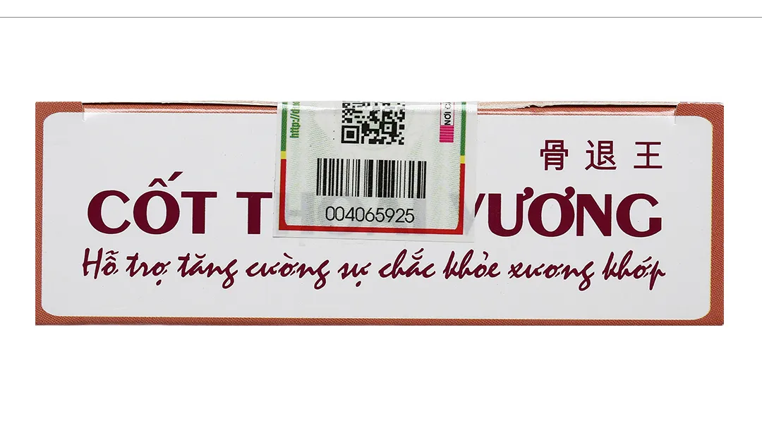 Cốt Thoái Vương hỗ trợ làm giảm các triệu chứng do viêm thoái hóa khớp, đau nhức khớp hộp 30 viên 12