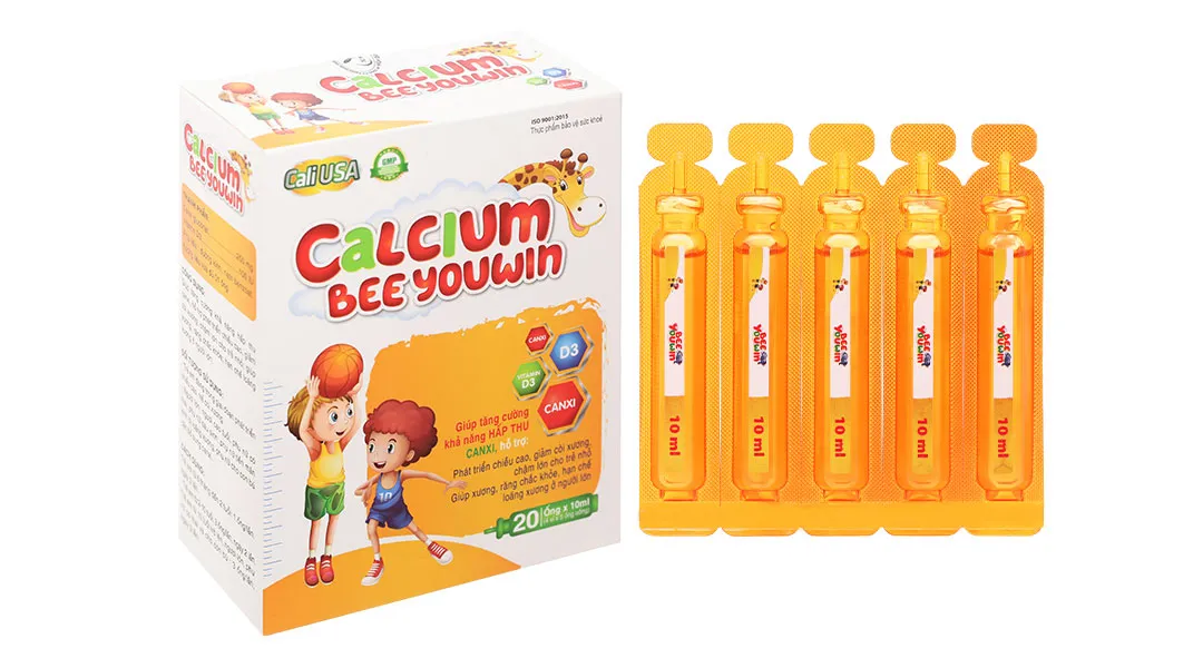 Calcium Beeyouwin Cali Usa hộp 20 ống 2