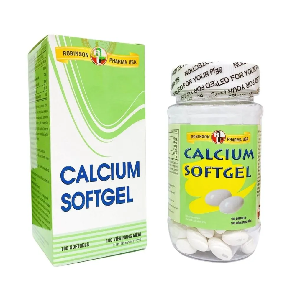 Viên uống Calcium Softgel Phòng loãng xương (Hộp 100 viên)