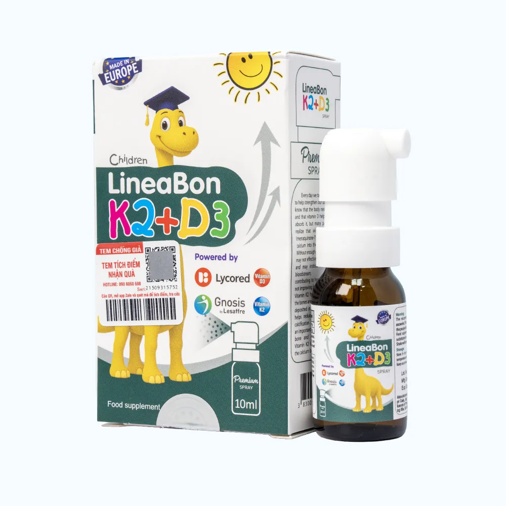 Chai xịt Lineabon D3 + K2 Spray hỗ trợ xương chắc khỏe (10ml) 2