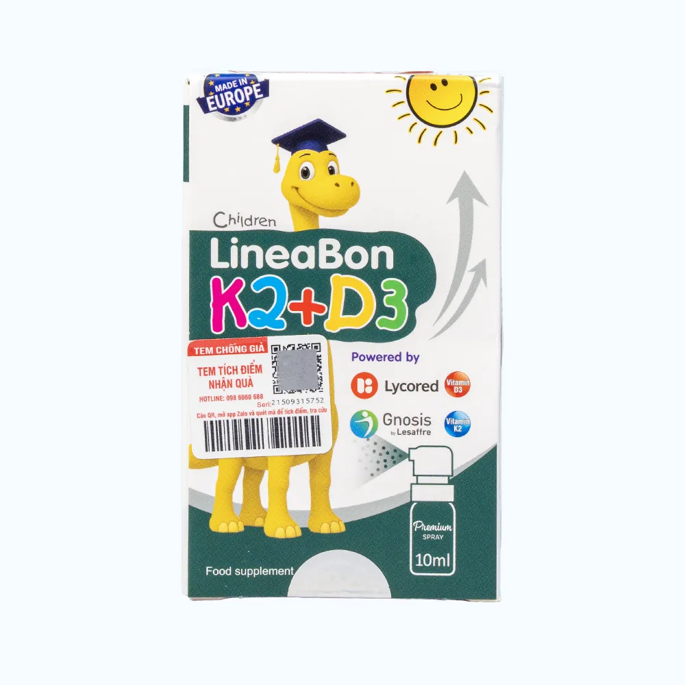 Chai xịt Lineabon D3 + K2 Spray hỗ trợ xương chắc khỏe (10ml) 4