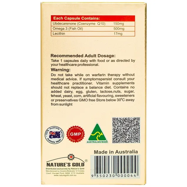 Co-Enzyme Q10 150mg - Viên uống hỗ trợ bảo vệ và duy trì sức khỏe tim mạch(60 viên) 4