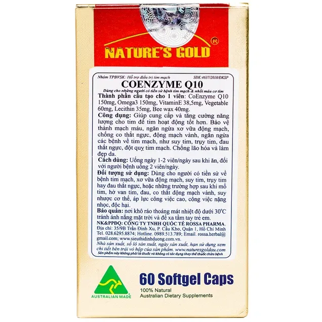 Co-Enzyme Q10 150mg - Viên uống hỗ trợ bảo vệ và duy trì sức khỏe tim mạch(60 viên) 6