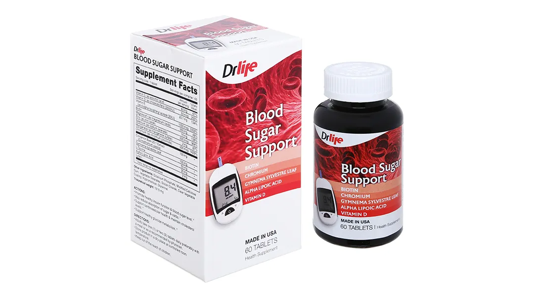 Drlife Blood Sugar Support hỗ trợ cải thiện chỉ số đường huyết hộp 60 viên 3
