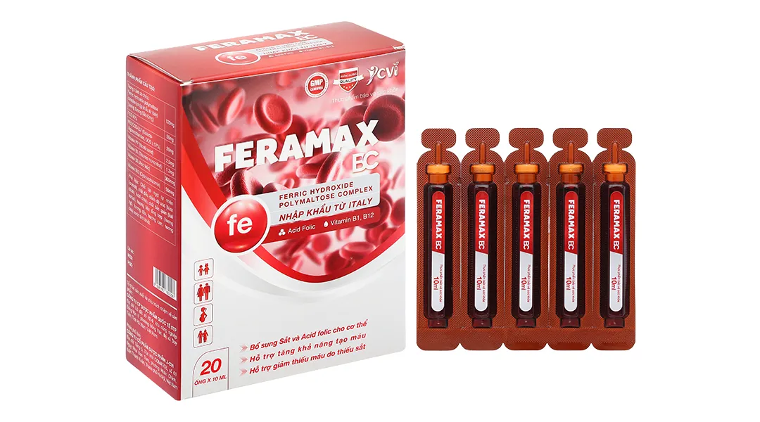 Thực phẩm bảo vệ sức khỏe Feramax Bc hộp 20 ống x 10ml 3