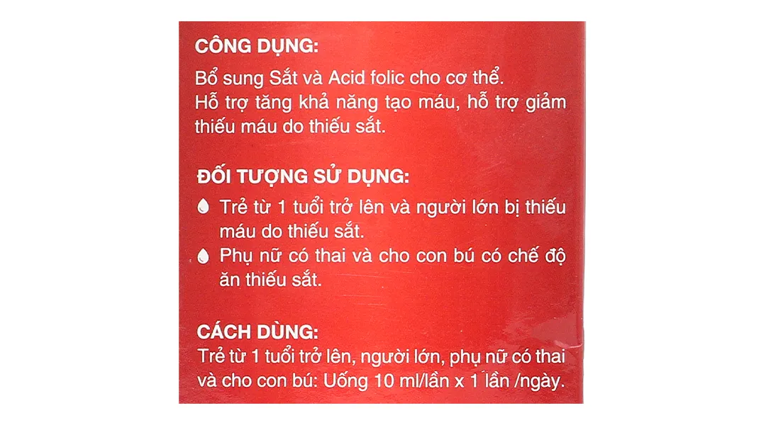 Thực phẩm bảo vệ sức khỏe Feramax Bc hộp 20 ống x 10ml 8